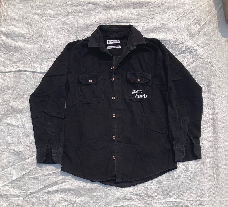coat rise Palm Angels Black Shirt