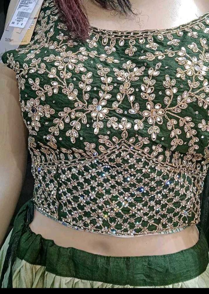Embellished Green Ethnic Lehenga
