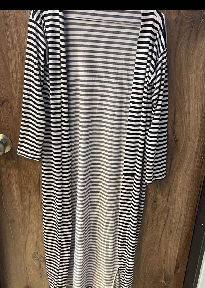 Striped Duster Cardigan