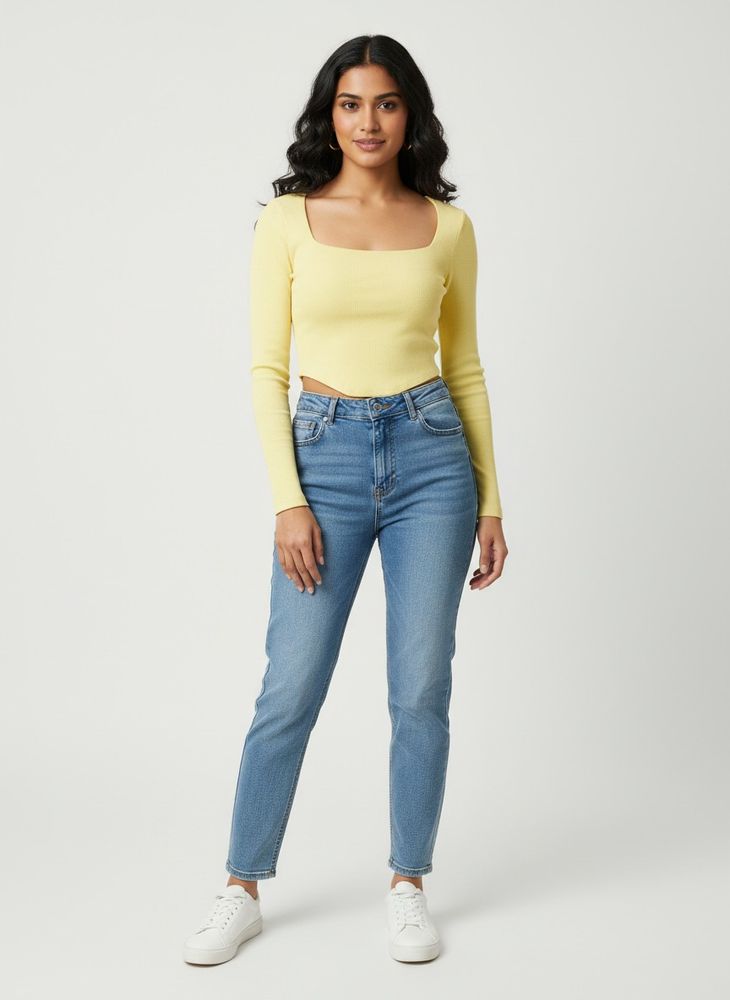 Yellow Long Sleeve Top