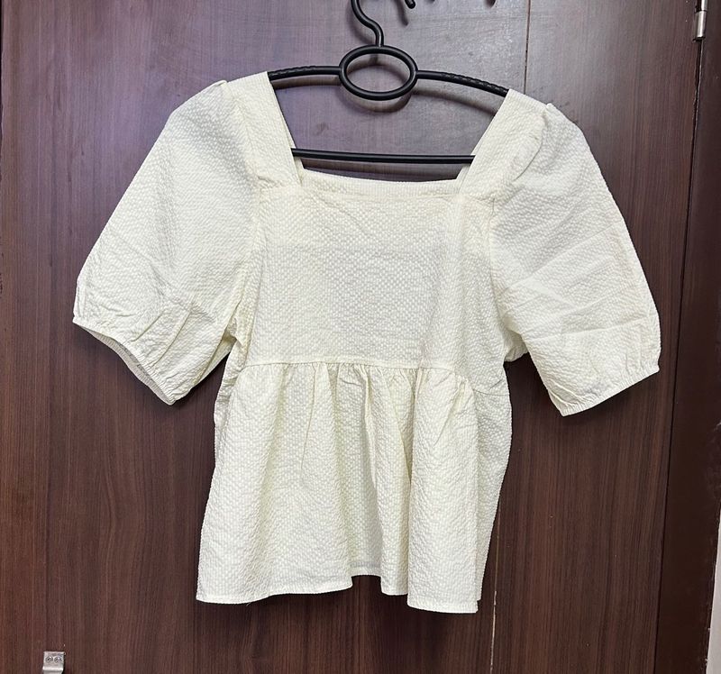 PRETTY Chic Textured Square Neck Top