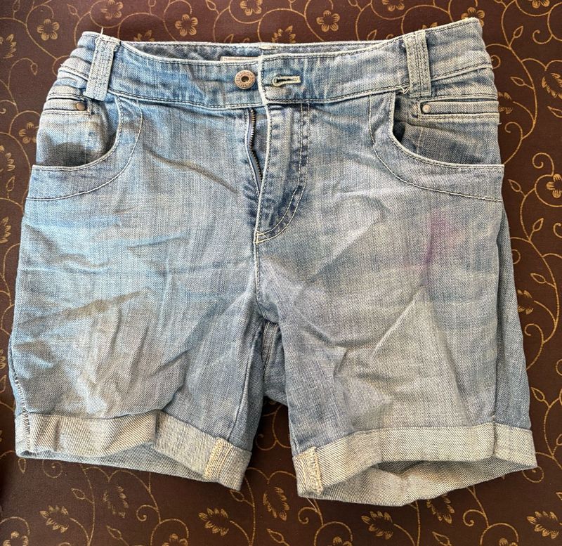 Light Wash Denim Shorts