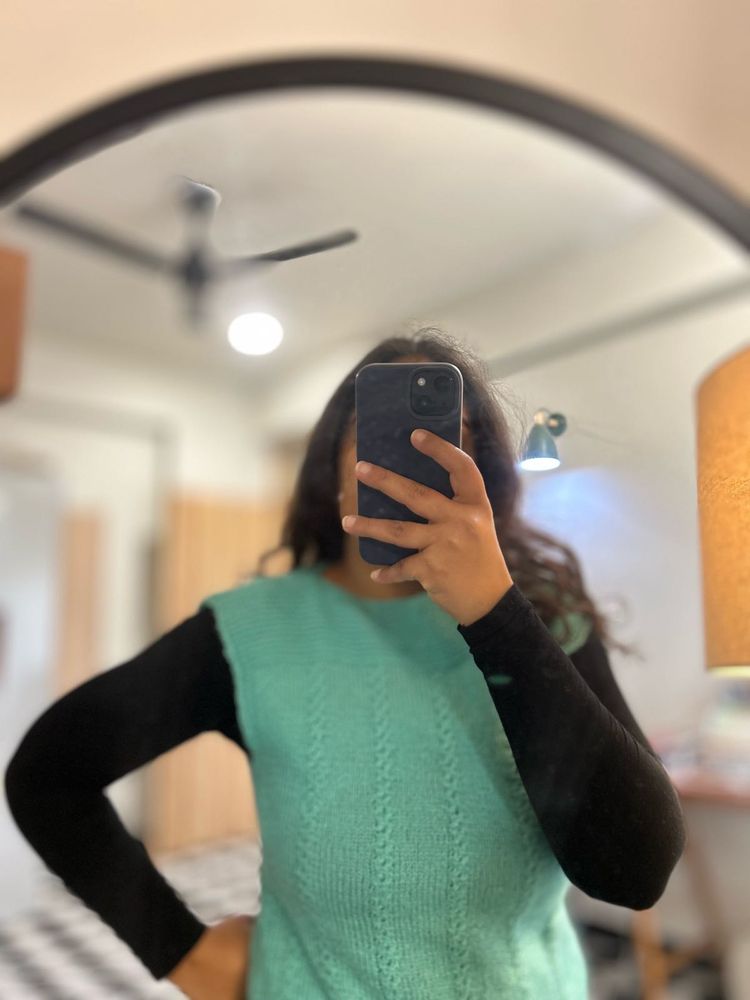 Teal Knitted Sleeveless Vest
