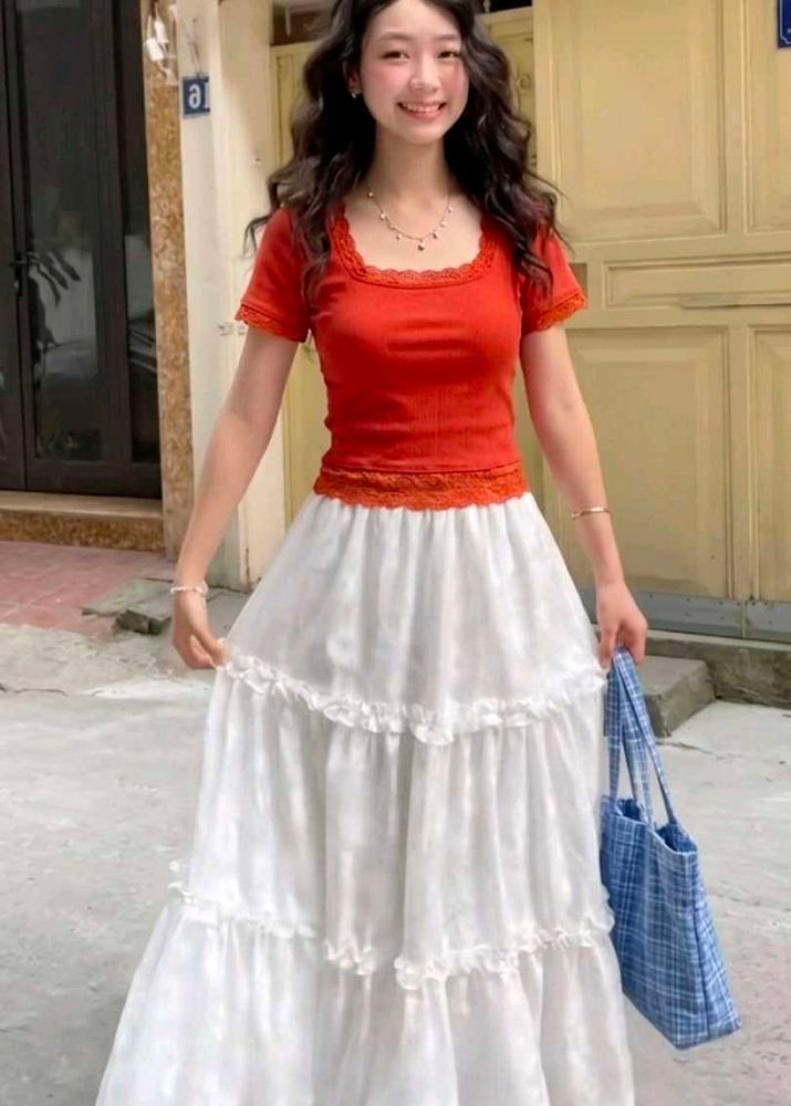 Cute Lace Trim Cropped Top FREEBIE ❗
