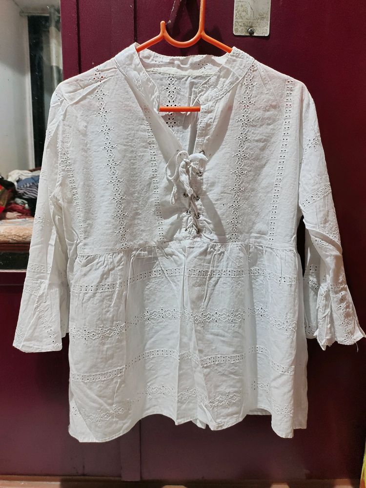 Women's White Top For Summer