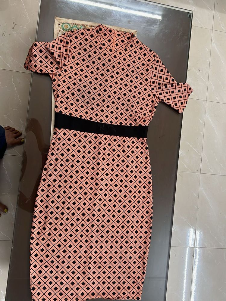 Patterned Bodycon Dress