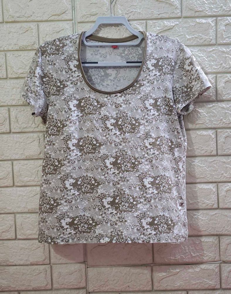 Esprit Women's Floral Scoop-Neck T-Shirt