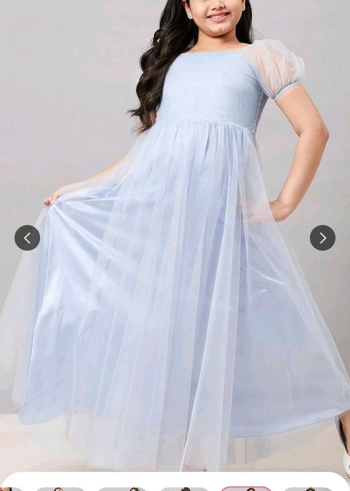 Girls Blue Tulle Dress