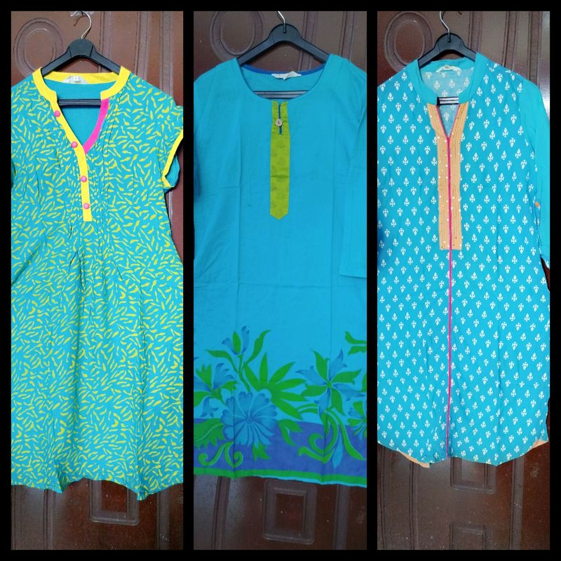 🫐🌼free Small Book .3 Kurtis Combo🌼🫐