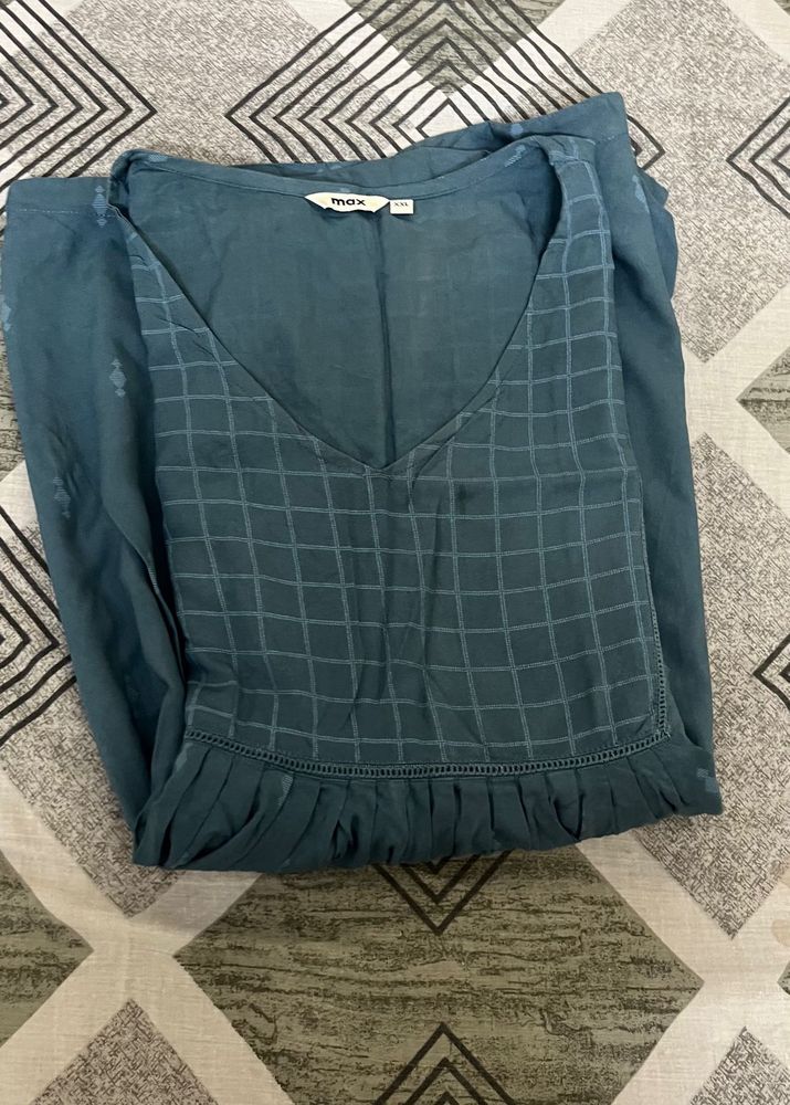 Blue kaftan style  tunic Top