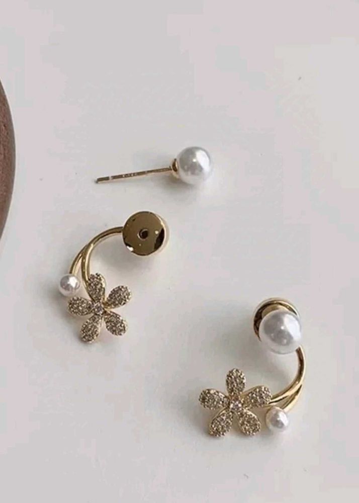 Studded Flora 2-1 Earrings