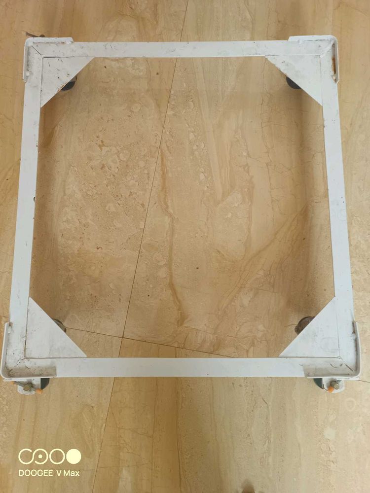 Iron Washing Machine Stand with Wheels