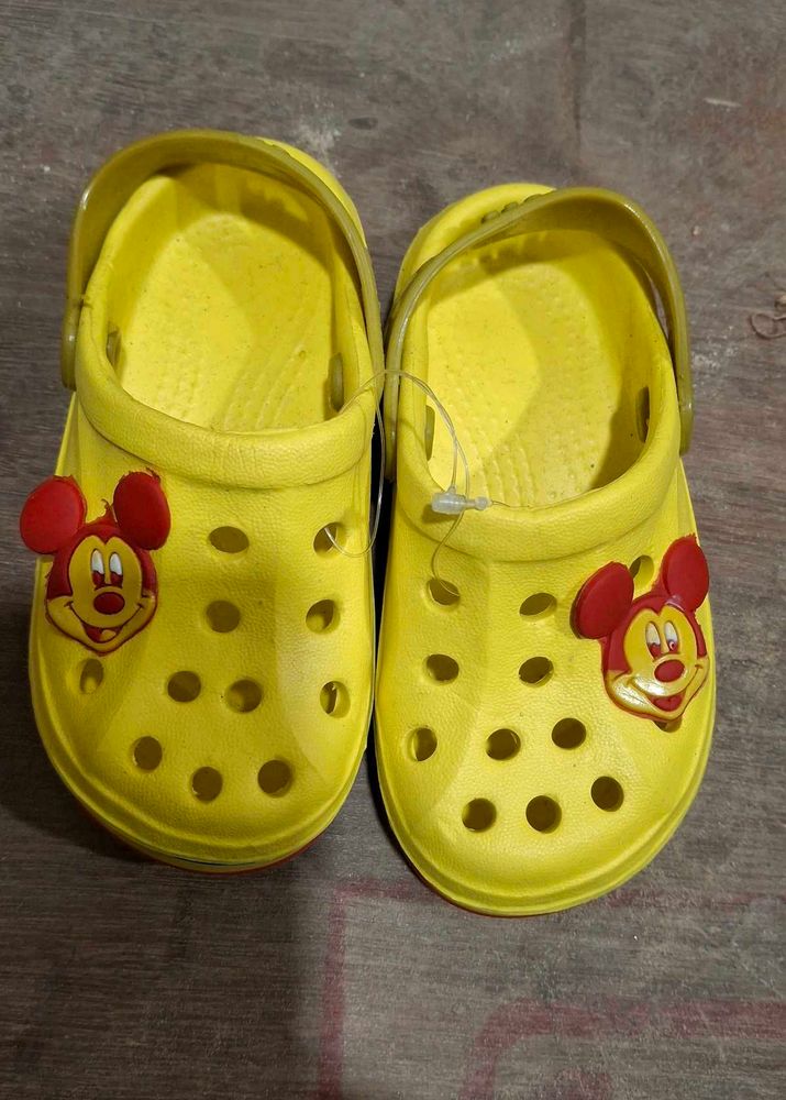 Cute Yellow Mickey Mouse Clogs