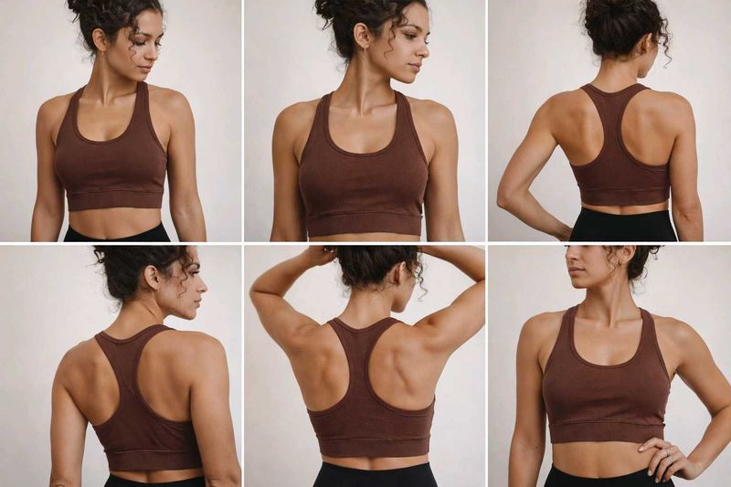Brown Racerback Sports Bra