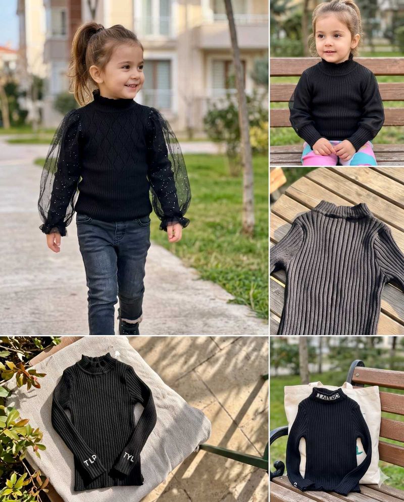 Combo of 3 Girls Winter Tops (4-5 Y)