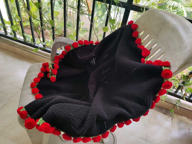 Crochet Rose Blanket
