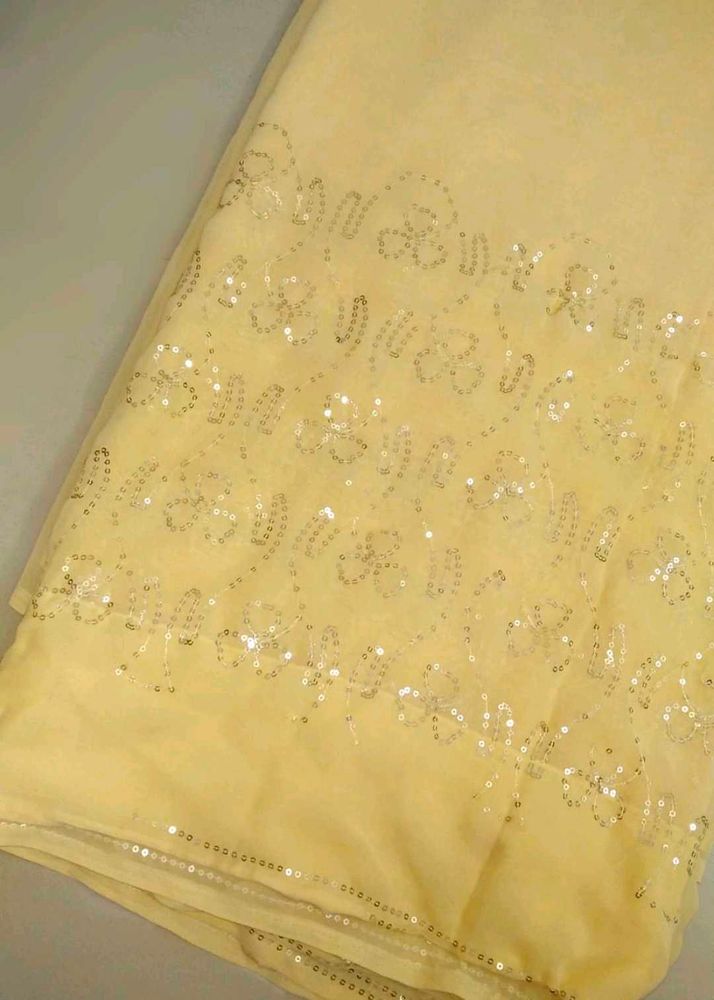 Sparkling Yellow Georgette Fabric