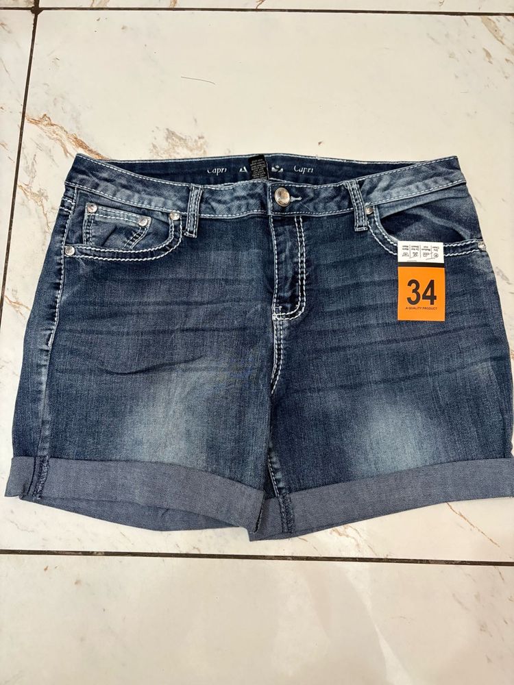 Denim Capri Shorts