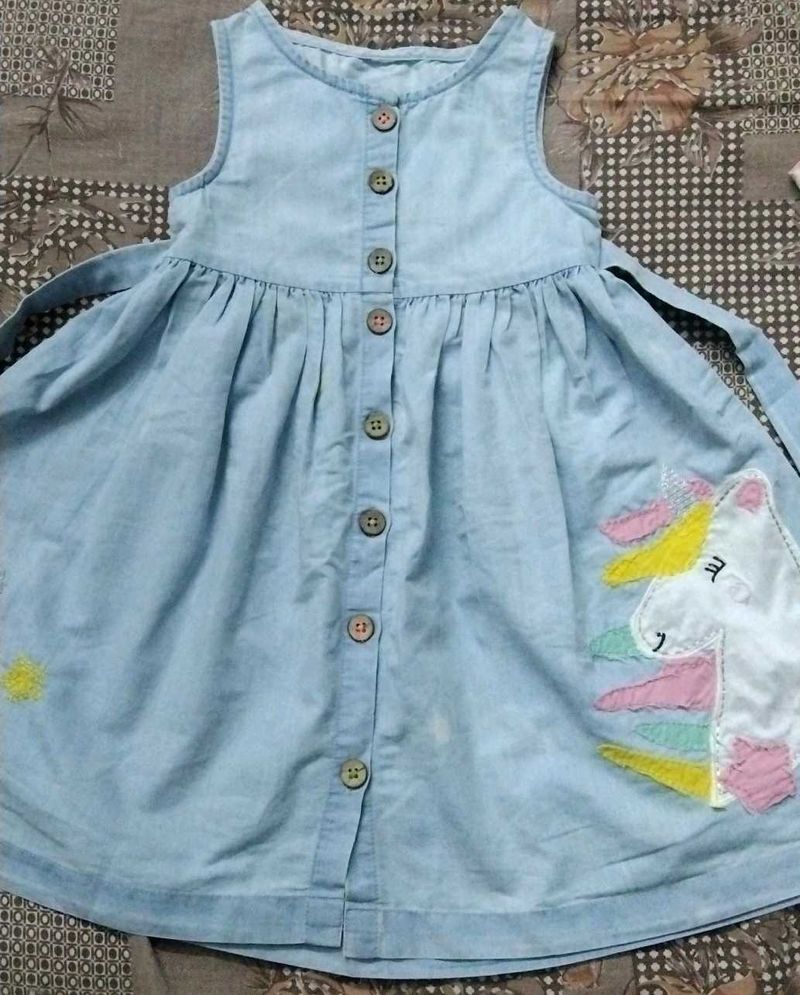 Cute Denim Unicorn Dress