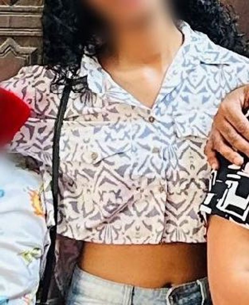 Boho Print Cropped Shirt/Top