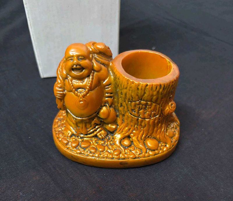 Laughing Buddha Pen Holder