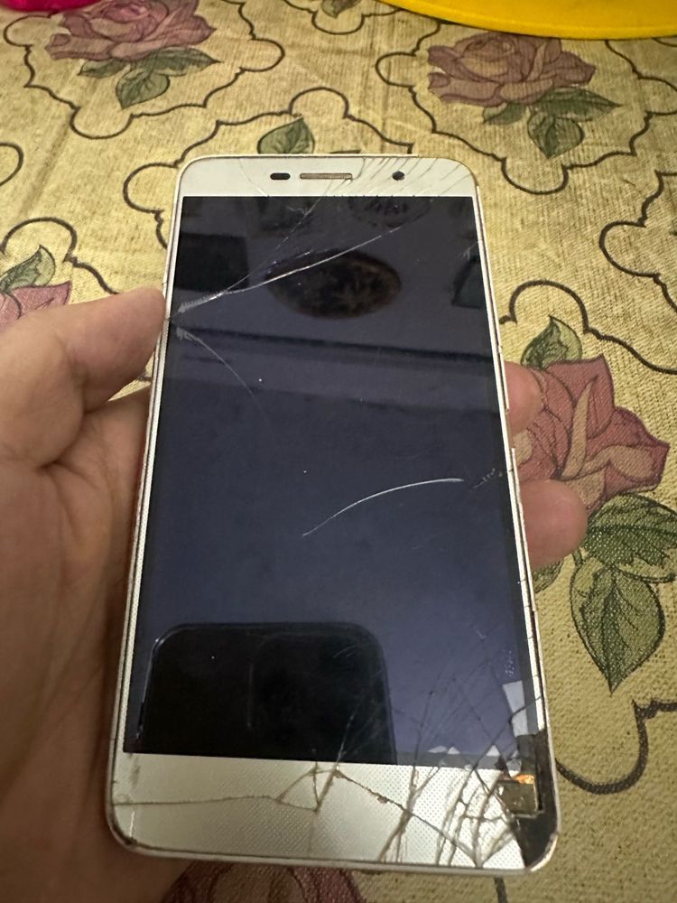 Smartphone with cracked screen