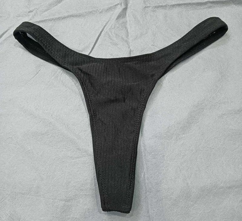 Black Ribbed😍 Bikini Bottom