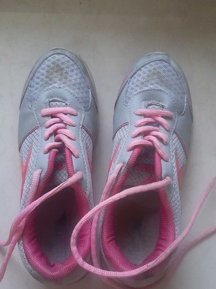 Pink &amp; Grey Running Shoes