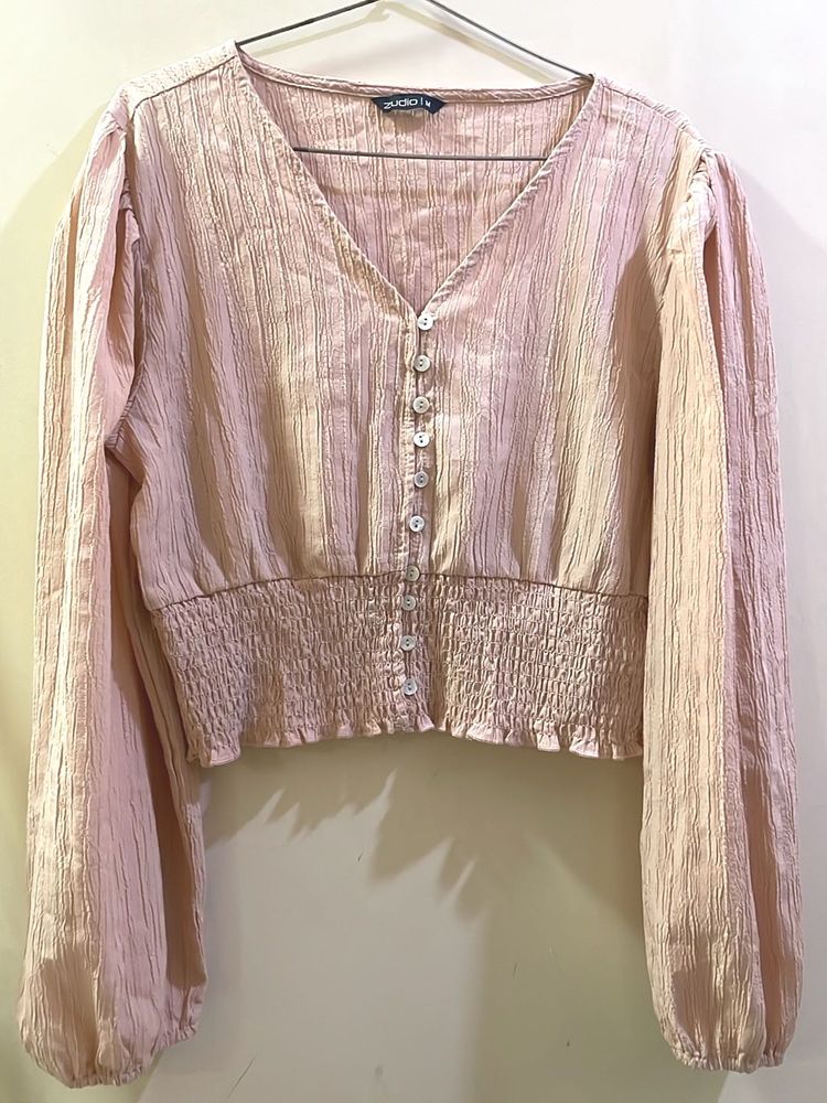 Zudio Pink Button-Down Blouse
