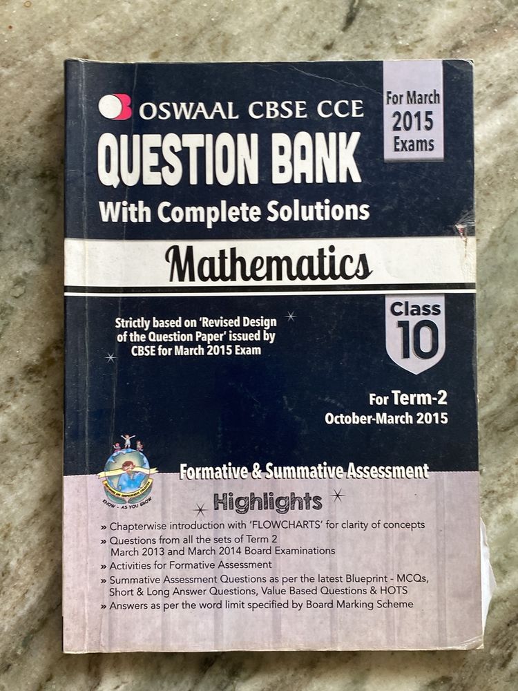 Books > Textbooks | Cbse Class 10Th Maths Question Bank | Freeup