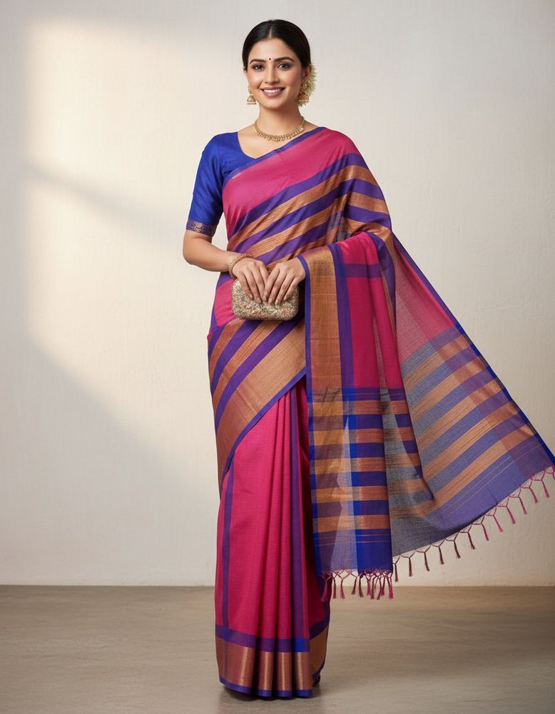 Vibrant Striped Saree - Perfect for Occasions