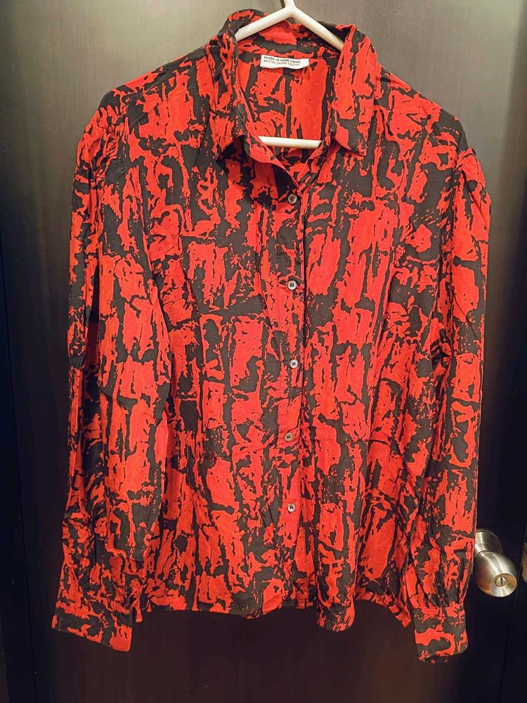 Black And Red Shirt Top