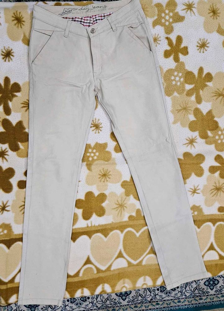 Casual Beige Jeans