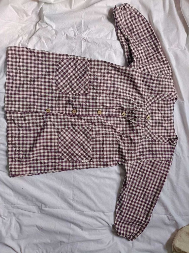Chic Gingham Long Sleeve Shirt