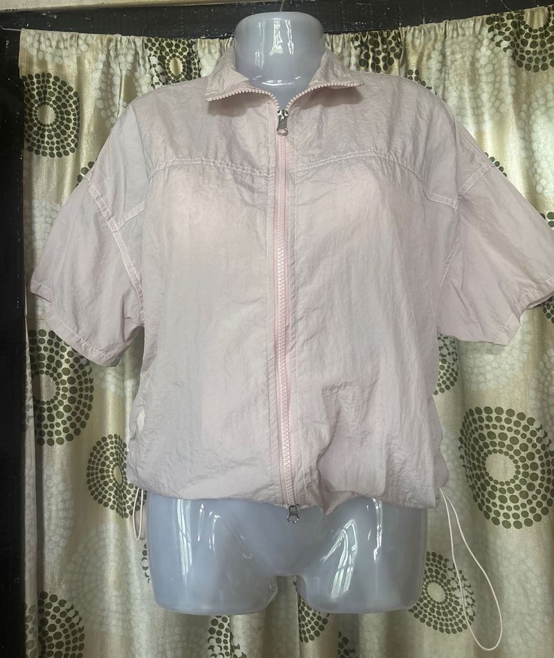 Light Pink Short Sleeve Trekking Jacket