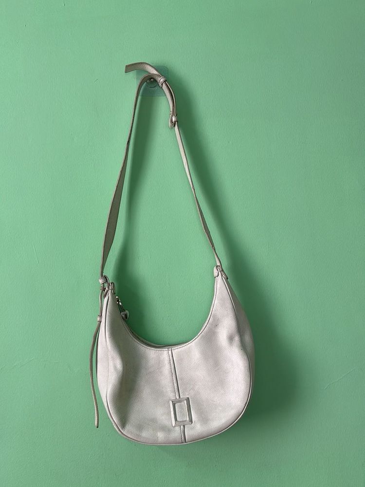 Stylish Silver Hobo Bag