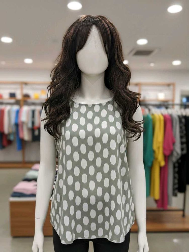 H&amp;H Olive polka print Top