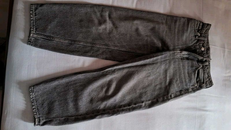 Gray Wash Denim Jeans