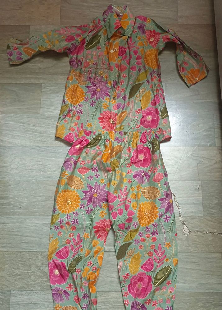 Ethnic Festive Cord-set For 4-6 Year Girl
