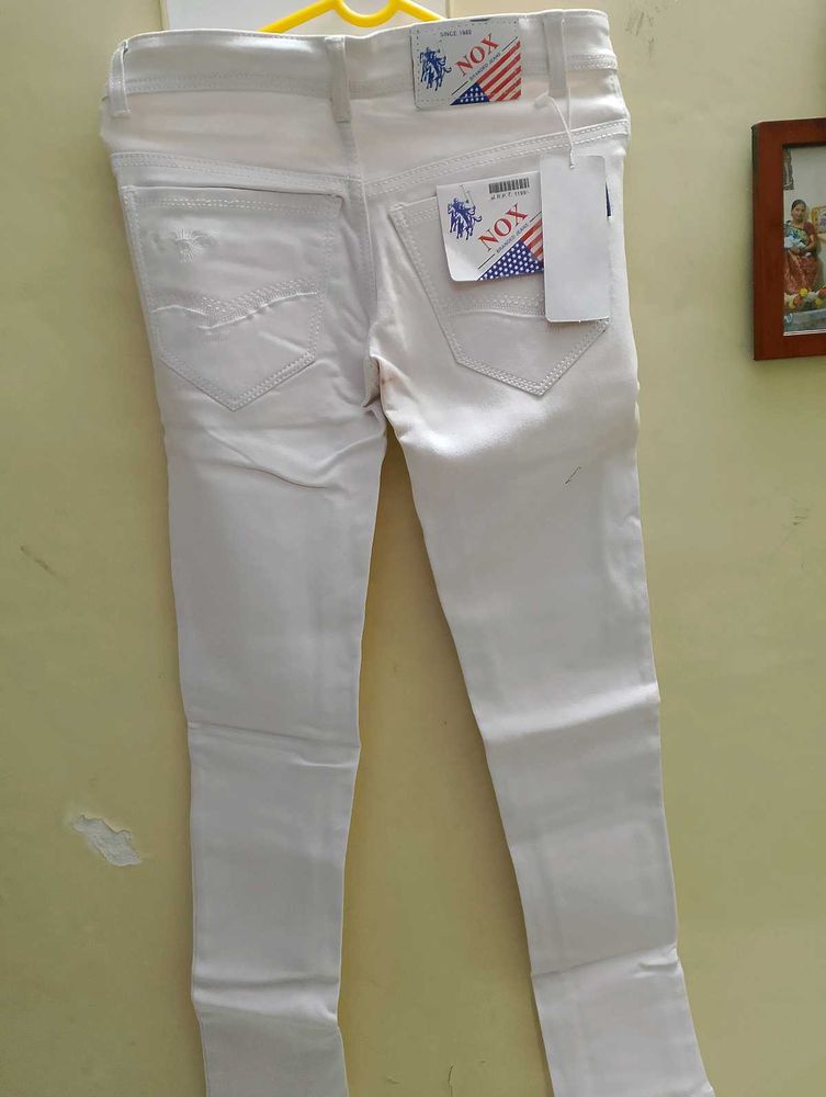 NOX Branded White Jeans