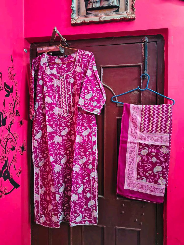 Beautiful Pink Kurta Set with Dupatta