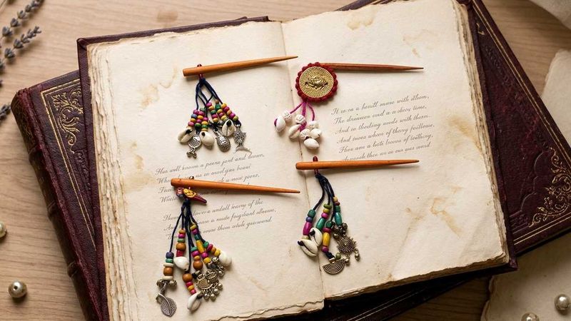 Bohemian Beaded Hair Sticks 4pics.