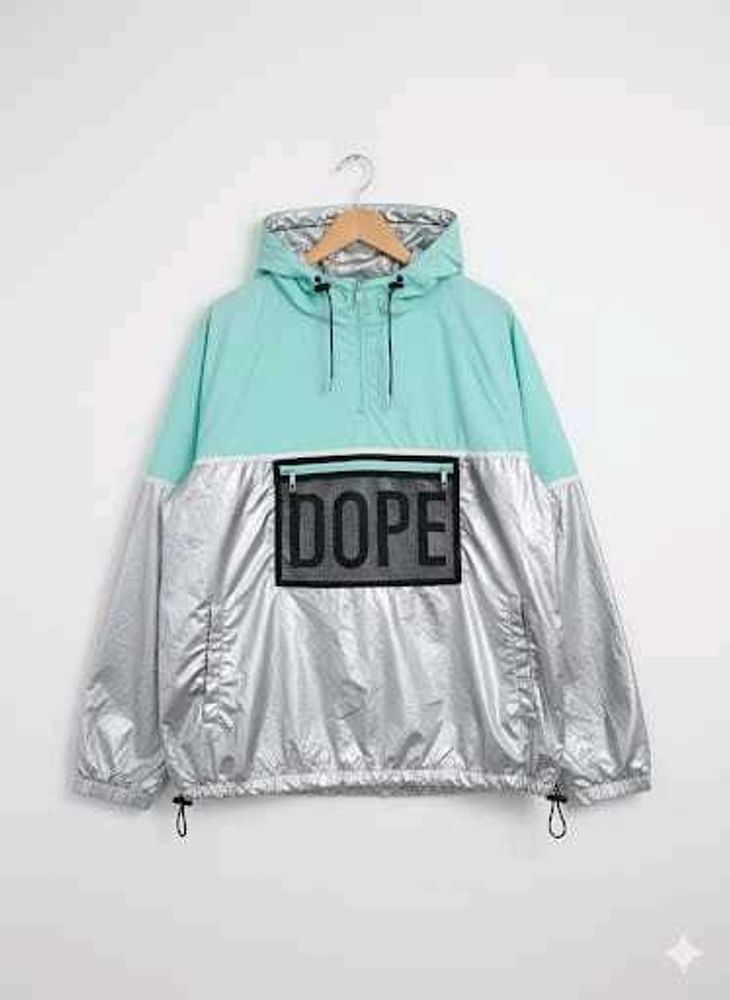 Stylish Mint &amp; Silver Windbreaker