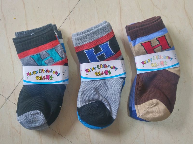 Unisex Kids Socks 3 To 5 Years (3 Pairs)