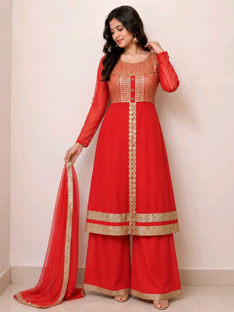 Beautiful coral &amp; Gold Lehenga Choli