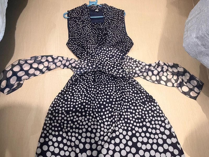 Polka Dot Chiffon Dress