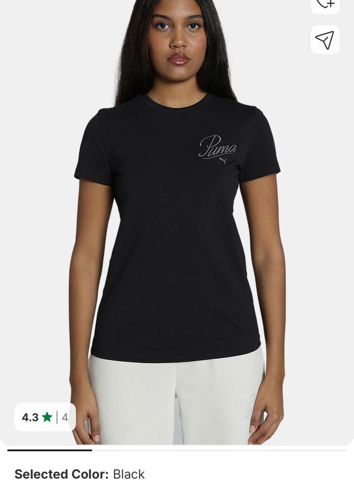 Puma Black Graphic T-Shirt