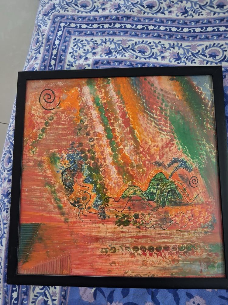 Original Hand painted Abstract Framed Wall Art