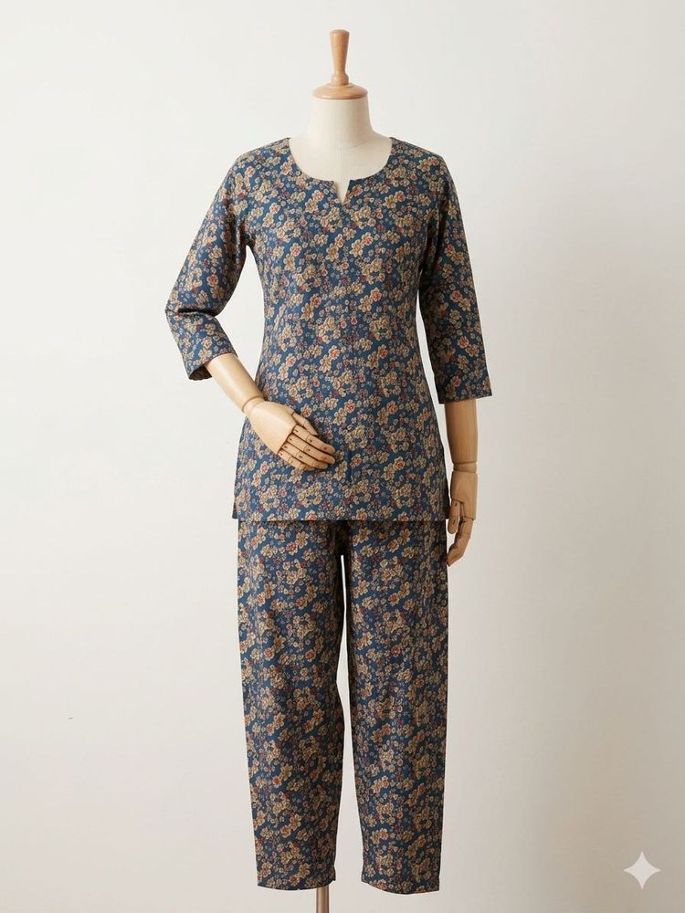 Cozy Floral Print Pajama Set
