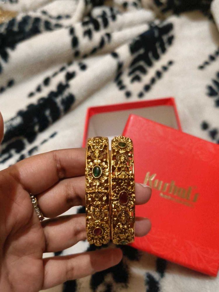 Kushal's antique Gold Bangles